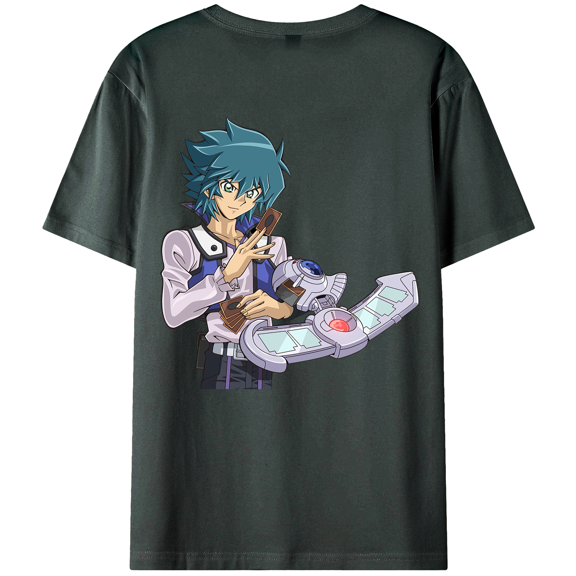 （画像用） 遊☆戯☆王 Yu-Gi-Oh! 綿100％ メンズ半袖Tシャツ（バックプリント） 通気性